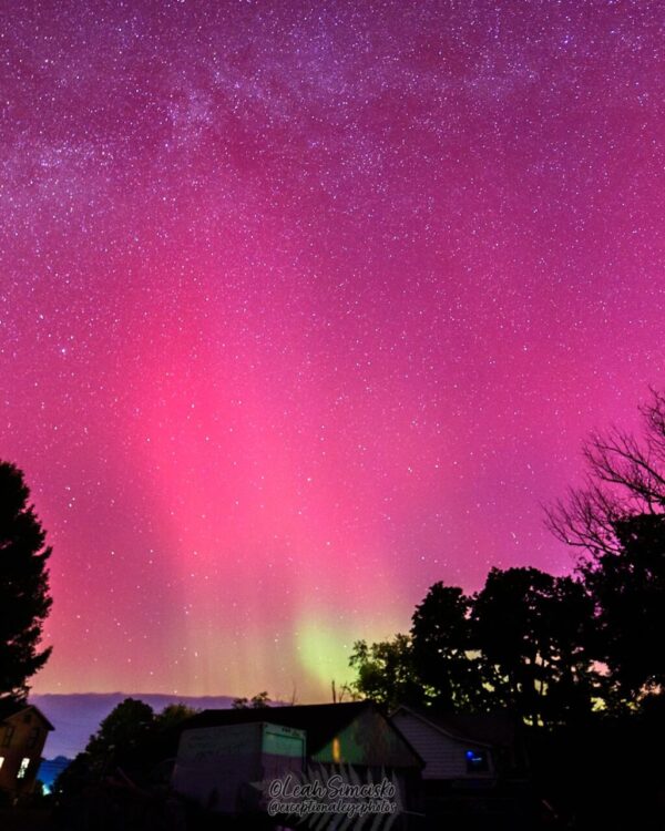 Aurora and the Milky Way over Centre County Pennsylvania